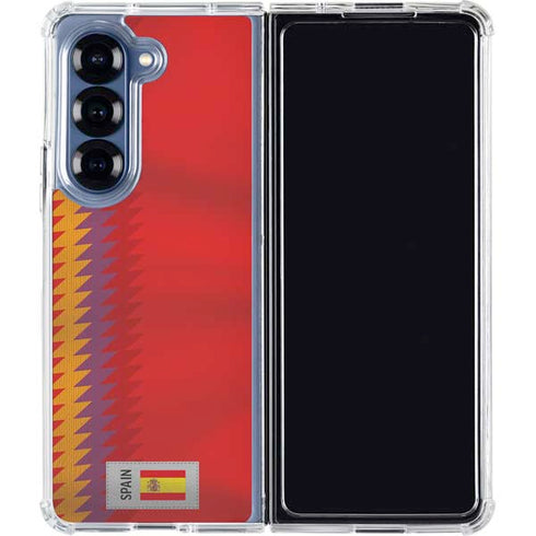 Spain Soccer Flag Galaxy Z Fold6 Clear Case